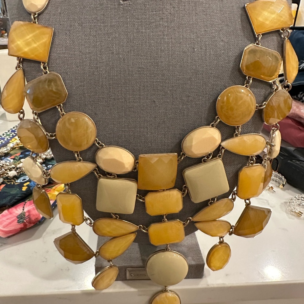 Yellow statement necklace